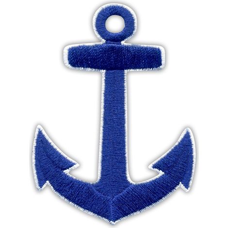 Patchion Anchor – zum Aufbügeln – Bügel-/Heißsiegel-Rückseite – Gestickter Aufnäher/Abzeichen/Emblem