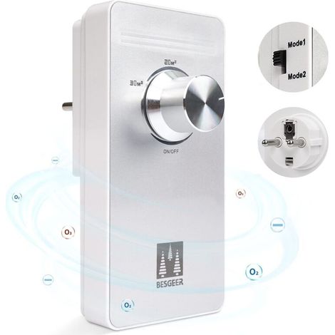 Générateur d'ozone purificateur d'air, stérilisateur d'odeurs, purificateur d'air, générateur d'ozonizer d'air pour chambre, salle de bain