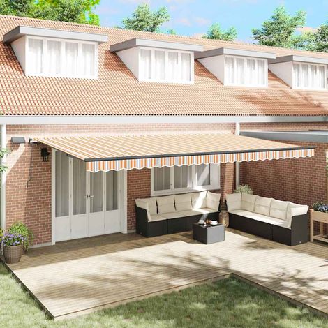Tenda retrattile Multicolore 600 × 300 cm Tessuto e Alluminio vidaXL (1/5)