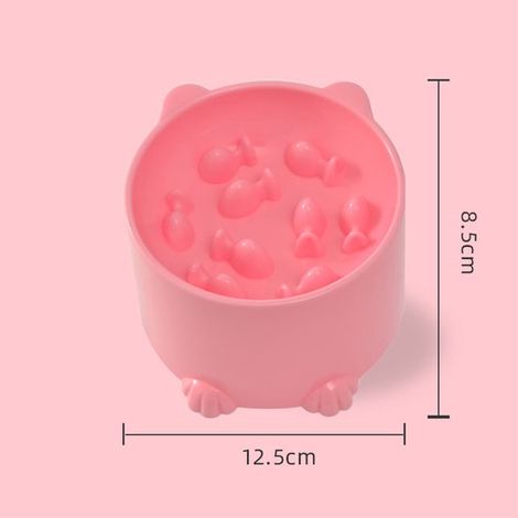Comedero pequeño apto para gatos,comedero antiahogo apto para gatos y perros,diseño de protección para el cuello,artículos para mascotas (rosa) (1/5)