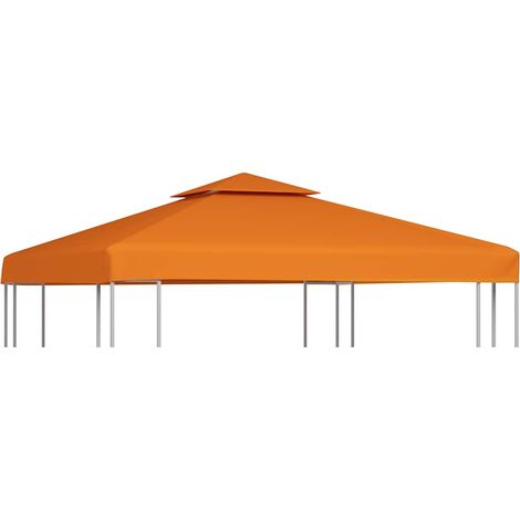 Gazebo Cover Canopy Replacement 310 g / m² Orange 3 x 3 m vidaXL