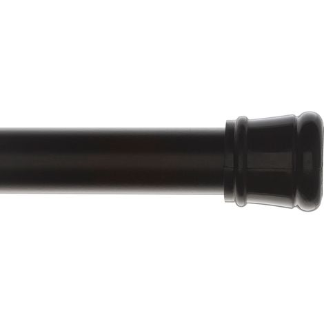 Tringle à rideau tendue, à ressort, réglable, extensible de 106,7 à 193 cm, tringle de douche pour salle de bain, séparateur de pièce, ne rouille pas, sans perçage, noir mat (1/5)