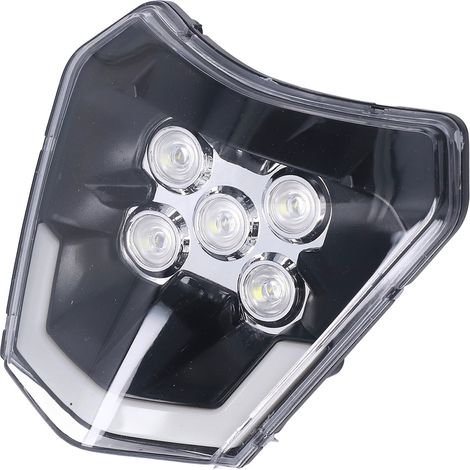 Phare avant LED pour moto, 5 LED, éclairage puissant, étanche, résistant aux chocs, remplacement pour motos tout-terrain EXC, SXF et MX. (1/5)