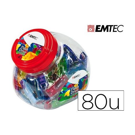EMTEC USB-Stick 32 GB C410 USB 2.0 Candy Jar 80 pcs. - Flash-Speicher - unsortiert (ECMMD32GC410JAR80)