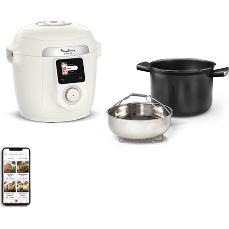 Moulinex Cookeo Wi-Fi 8 en 1, Multicooker inteligente de alta presión, 6L, 8 modos de cocción, CE952AF0 (1/5)