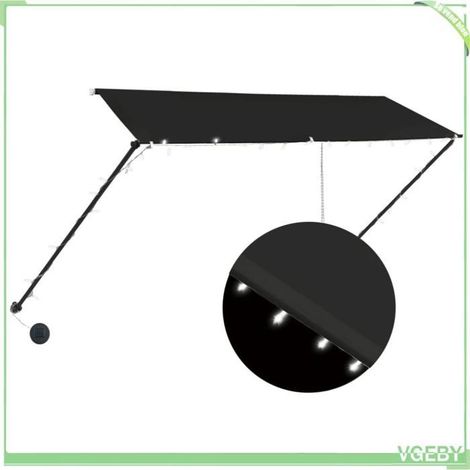 Auvent rétractable - FAFEICY - 145918 - 300x150 cm - LED solaire intégrée - Cadre acier résistant (1/5)