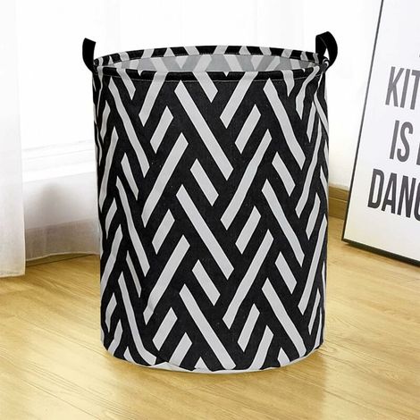 Panier à Linge, Corbeille a Linge Sale Pliable, Grande Imperméable Paniers Rangement, pour Salle de Bain, Buanderie, Chambre, Organiser Jouets Enfants, Vêtement, 50cm X40cm (1/5)