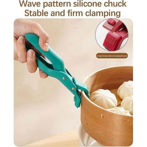 Pince Porte-Bols - Anti-Brûlure - Silicone Antidérapant - Isolation Thermique - Ergonomique - 1 Pièce (1/4)