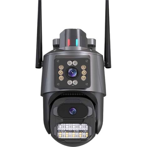 Caméra de Surveillance vidéo CCTV de sécurité 6MP à Double Objectif, Wi-FI, étanche, avec éclairage et Alarme, caméra IP(NO Card) (1/5)