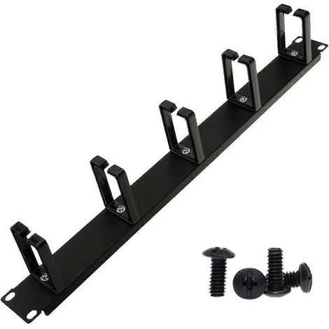 1HE-Kabelmanagement-Panel für 19-Zoll-Netzwerkserver-Racks, robuster Kabelorganizer aus Metall