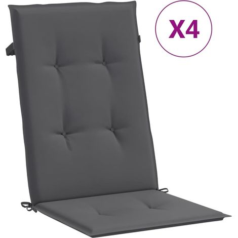 Maison Exclusive - Gartenstuhlauflagen für Hochlehner 4 Stk. Anth