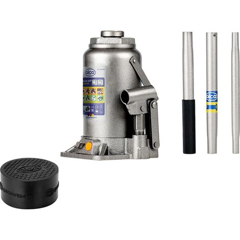 Auto Lift hydraulischer Wagenheber 20t + Gummiauflage I Unterstellheber Set für Auto, besonders robust, TÜV & GS zertifiziert, Doppelkolben, Verlängerungsschraube, Anti-Rutsch, Hubhöhe 244–449 mm