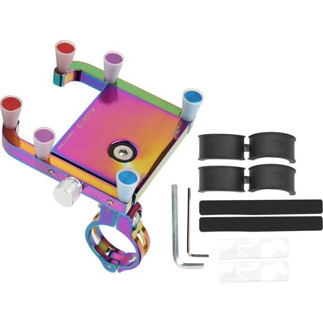 Support GUB PLUS12 pour téléphone vélo, rotation 360°, coloris électrolysé, compatible vélo, moto et vélo électrique. (1/5)