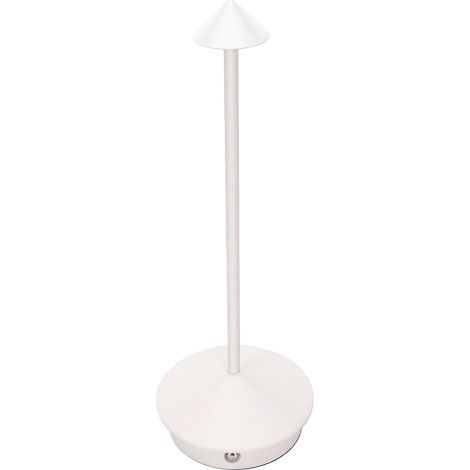 Dekorative kabellose Tischleuchte, 3 Helligkeitsstufen, Touch-Steuerung, tragbare und wiederaufladbare LED, ideal für Zuhause, Camping, Bar oder Café (weiß). (1/5)