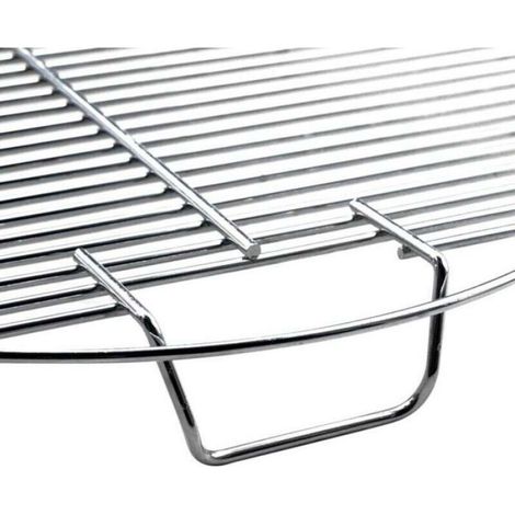 Grille de barbecue circulaire - - Acier inoxydable - Diamètre 44.5 cm - Conception arrondie - Cuisson uniforme (1/4)