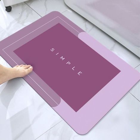 Antirutsch-Matte für Badezimmer, Schlafzimmer, Küche – Rechteckige Innendekoration in Rosa, 40x60 cm