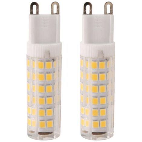 Confezione con 2 lampade LED G9, 7 W, 550 lm, equivalente a 60 W alogena, bianco caldo, 3000 K, angolo di irradiazione 360°. (1/4)
