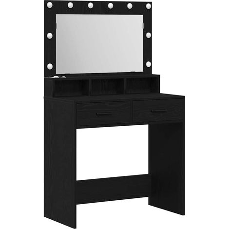 Maison Exclusive - Mesa Tocador Roble Negro 79 x 41 x 135 cm Made