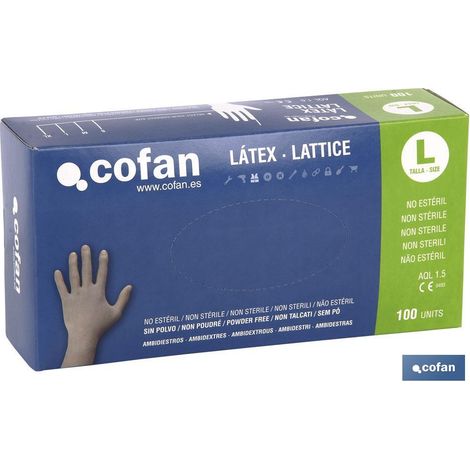 Scatola da 100 Pz Guanti In Lattice Senza Polvere T - M