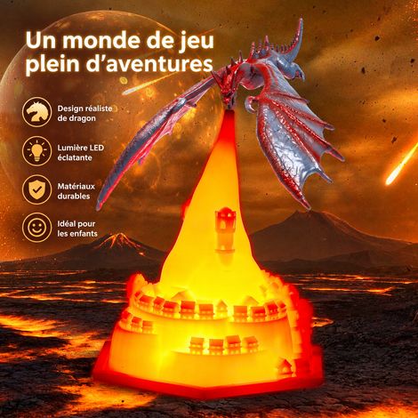 Veilleuse LED Dragon en Équilibre Dynamique 3D Lampe Rouge Effet Respiration 18 cm 17 × 14 × 14 cm 365 g – Livraison gratuite (1/5)