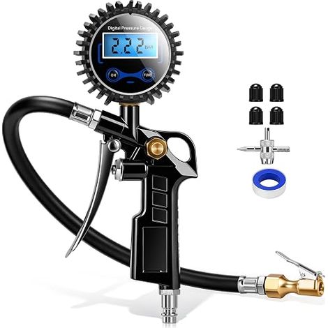 Digital Inflator with Pressure Gauge, LED Display 17.2Bar (1/5)