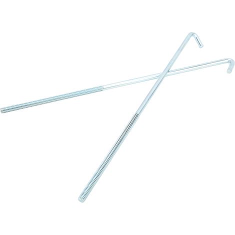 Kit de fixation de batterie chromé 10 pouces avec crochets J, boulons, rondelles et écrous - Accessoires auto universels (1/5)