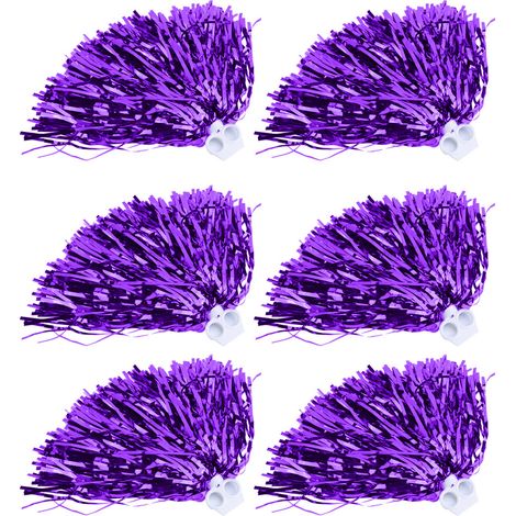 Pompons - Violet - Pour Cheerleading Et Danse - Lot De 2 (1/5)
