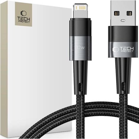 Tech-Protect UltraBoost Lightning-Kabel 12W/2,4A 100CM grau (1/5)