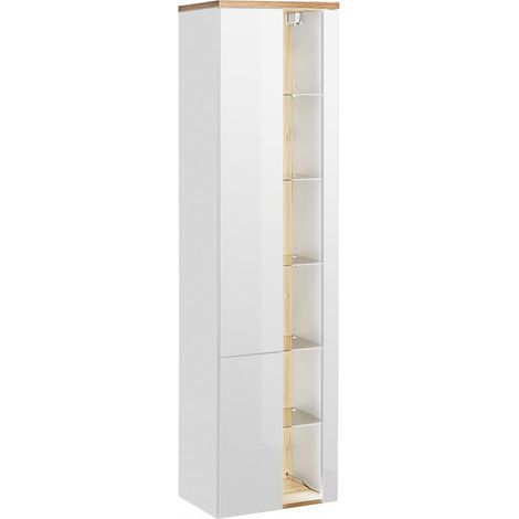 Grande armoire murale - 45 x 33 x 170 cm - Caraïbe White - Livraison gratuite