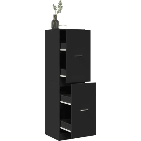 Apothekerschrank Schwarz 40x41x144,5 cm Holzwerkstoff