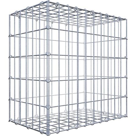 Gabiondeco - Gabion 50 cm x 50 cm x 30 cm (L x H x P). mailles 5 x 10 cm. Fermeture par anneaux en c - Made in Germany (1/5)