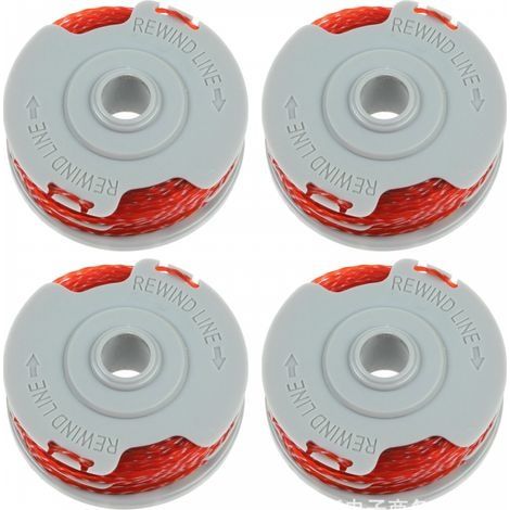 Lot de 4 bobines de fil de coupe de 10 m, bobines de rechange pour coupe-bordure, fil en nylon, compatibles avec toutes les débroussailleuses, fil de coupe longue durée (1/5)