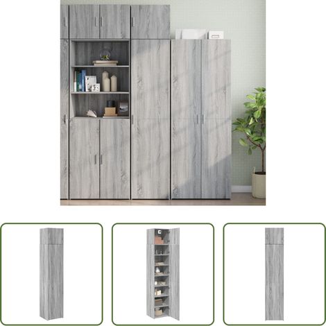 Rangement vertical - Armoire de rangement mince sonoma gris 45x42,5x225 cm (1/5)