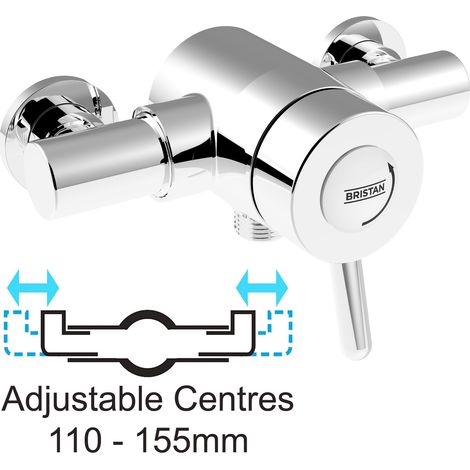 Bristan Traditional Exposed Thermostatic Mixer Lever Shower Valve 110mm 155mm (1/5)