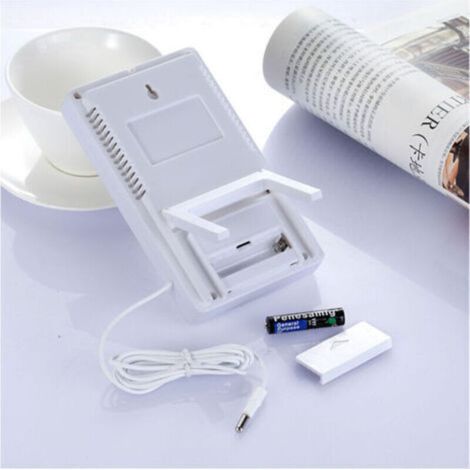 Thermomètre hygromètre numérique , thermomètre numérique LCD avec sonde, hygromètre intérieur et extérieur, moniteur de température et d'humidité, capteur testeur pour réfrigérateur, bure (1/5)