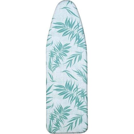 Ineasicer Housse Tables à Repasser 148x55cm, Housse de Planche à Repasser avec Dessus 100% Coton et Rembourrage épais, Facile à Mettre en Place et Résistante aux Brûlures (L, feuilles vertes) (1/4)