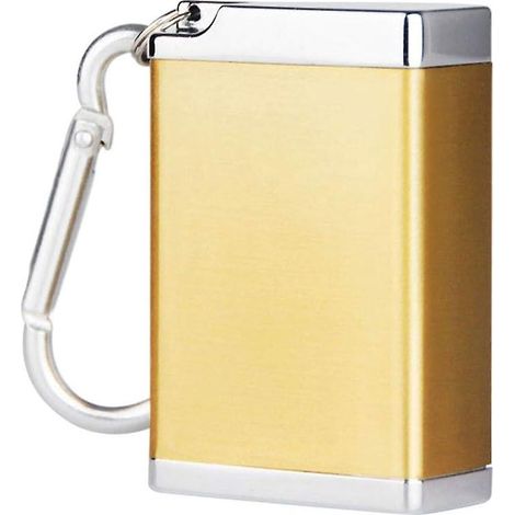 Cendrier de poche portable doré pour les voyages et les activités de plein air (1/5)