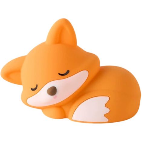 Lampe Renard Veilleuse, Adorable Lampe Renard en Silicone, Veilleuse de Chevet Rechargeable et Réglable avec Minuterie, Contrôle Tactile, Décoration pour Chambre d'Enfant, Cadeau pour Bébé