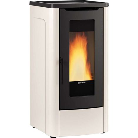 Stufa a Pellet Canalizzata Nordica Extraflame Dahiana Plus 5.0 Avorio 10 kW Classe A+