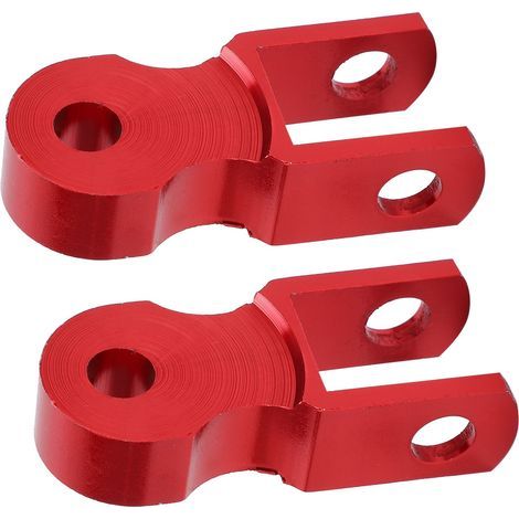2 hintere Stoßdämpfererhöhungen aus Aluminiumlegierung, M10-Befestigungsloch, für Motorräder, rot (1/5)