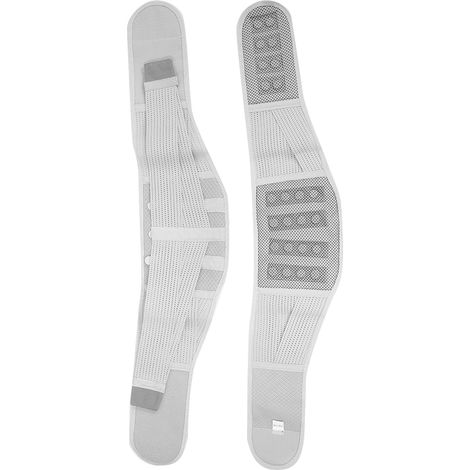Ceinture de soutien lombaire magnétique unisexe respirante, correctrice de la taille et des lombaires, grise, taille S (1/5)