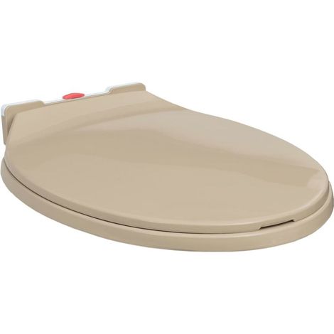 Siège WC Style Contemporain - Lunette de Toilette - à fermeture en douceur Beige Ovale Chic-387518 (1/5)