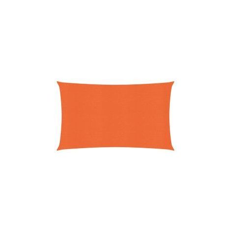 Voile d'ombrage 160 g-m² rectangulaire orange 3x6 m PEHD (1/5)
