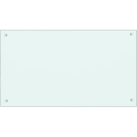 Protector antisalpicaduras para cocina 90 x 50 cm de vidrio templado blanco 020046323 (1/5)