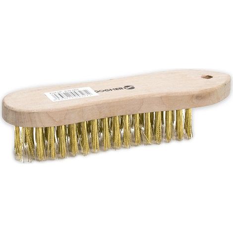 Brosse en laiton avec manche en bois 5x15x200mm DOGHER 830-001