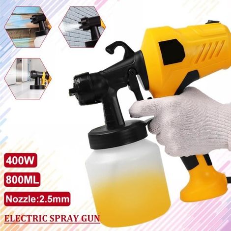Elektrische Farbspritzpistole, 400 W, 800 ml, 2,5 mm – Hochspannung – abnehmbar