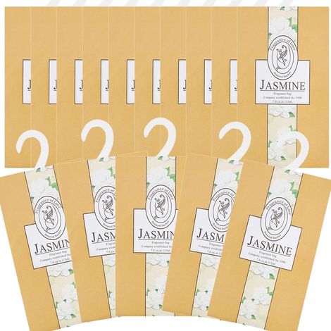 Pack of 15 Scented Wardrobe Bags, Scented Wardrobe Smells Good Home, Home Fragrance Home Scent, Deodorising Clothes Wardrobe Sachets, Lavender Closets, Car Fragrance (Jasmine) (1/5)