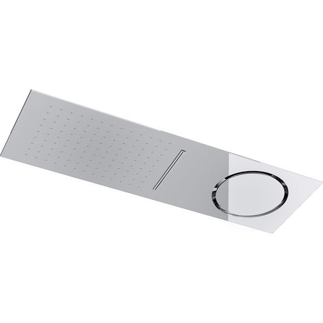 Lineabeta - Soffione a soffitto 68x22cm con cascata e aspiratore