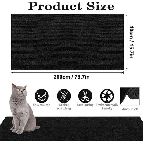 Protection Griffoir Chat Auto-Adhésive pour Canapé Meubles et Murs 200x40cm (1/5)