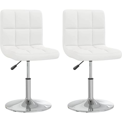 Maison Exclusive - Esszimmerstühle 2 Stk. Weiß Kunstleder (1/5)